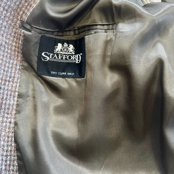 Harris Tweed Vintage Stafford Men's Size 42R Tan Tweed Sports Coat Blazer - Picture 5 of 9